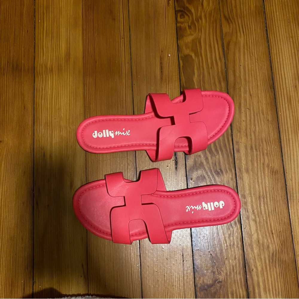 Neon Pink Sandals - Picture 2 of 4